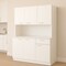 Wooden Kitchen Pantry Storage Cabinet with Drawer, Doors and Shelves, White